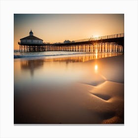 Sunrise At The Pier Canvas Print