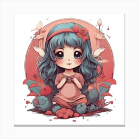 Kawaii Girl Canvas Print