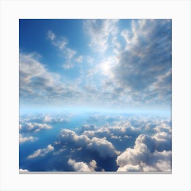 Blue Sky With Clouds Canvas Print