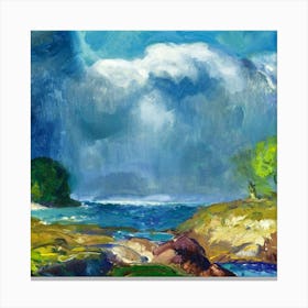 Storm Clouds Over The Ocean Canvas Print