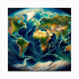 A world map 3 Canvas Print