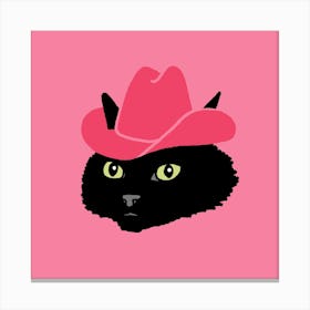Marcy The Cute Cowgirl Cat Canvas Print