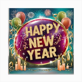 Happy New Year 2 Canvas Print