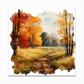 Autumn Path Canvas Print