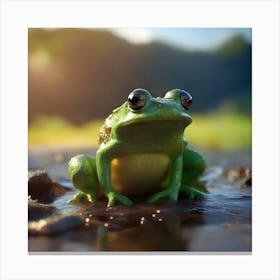Frog 3d Canvas Print