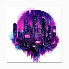 Cityscape.Generated AI. Wall Art Print 3 Canvas Print