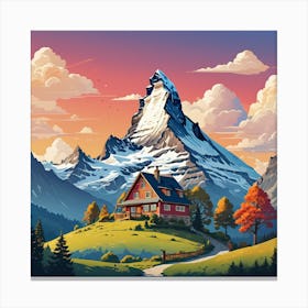 House In The Mountains 1 Canvas Print