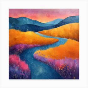 Sunset In The Valley Canvas Print