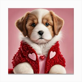 Valentine Puppy 1 Canvas Print