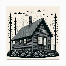 Cabin In The Woods 9 Canvas Print