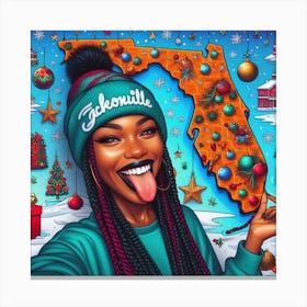 Christmas In Duval Canvas Print