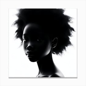 African Silhouette Fusion Canvas Print
