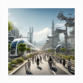 Futuristic City 198 Canvas Print