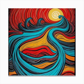 Waves In The Ocean Canvas Print