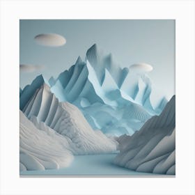 Firefly An Illustration Of A Beautiful Majestic Cinematic Tranquil Mountain Landscape In Neutral Col (53) Canvas Print