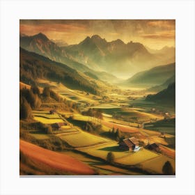 Swiss Alps Landscape Canvas Print