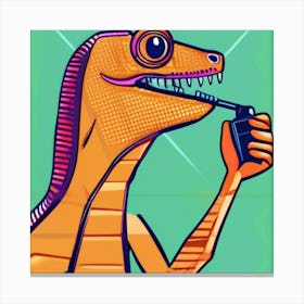 Dinosaur Cigarette Canvas Print