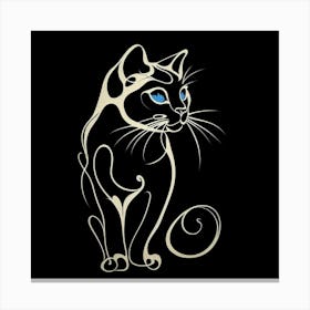 Cat With Blue Eyes 1 Canvas Print
