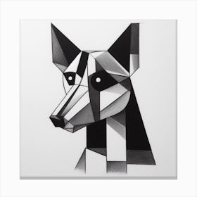 Geometric Dog 4 Canvas Print