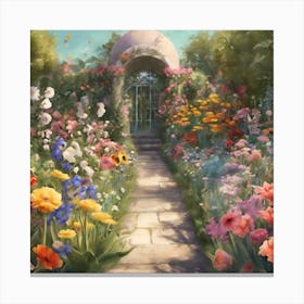 Garden Of Flowers Canvas Print