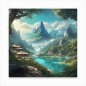 Fantasy Landscape Painting 2 Canvas Print