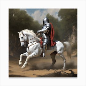 Knight On Horseback 9 Canvas Print