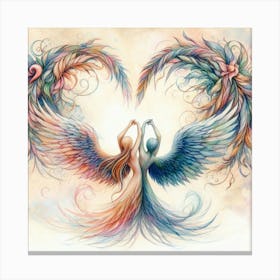 Angels In Love Canvas Print