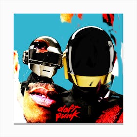 Daft Punk Pharrell Williams Get Lucky Illustration Canvas Print