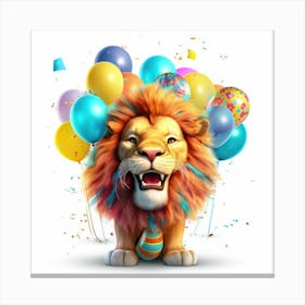 Birthday Lion 1 Canvas Print