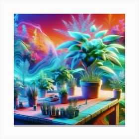 Psychedelic Garden Canvas Print