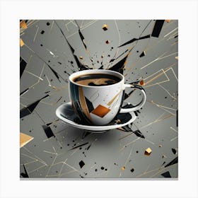 Abstract Coffee Cup 2 Canvas Print