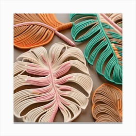 Tropical Leaves Bohemian Botanical Monstera 10 Canvas Print