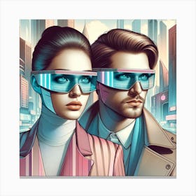 Futuristic Couple 2 Canvas Print