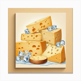Cheese On Canvas Canvas Print