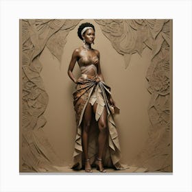 Afro - African Woman Canvas Print