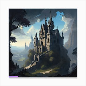 Dark Mystical Castle Canvas Print