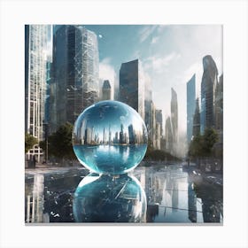 Futuristic Cityscape 83 Canvas Print