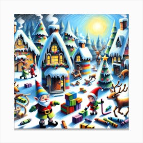Super Kids Creativity:Christmas Village Canvas Print