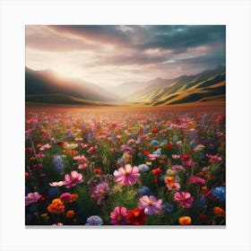 Wildflowers In The Mountains Canvas Print