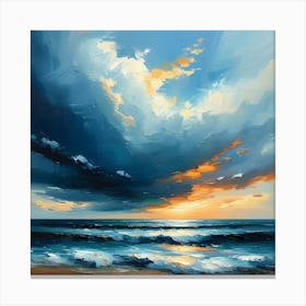 Sunset At The Beach 47 Canvas Print