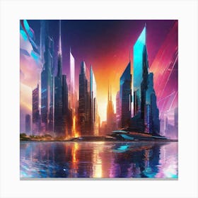 Futuristic City 86 Canvas Print