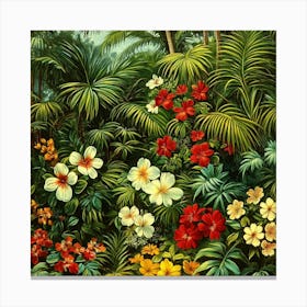 Tropical Garden Art 4 Canvas Print