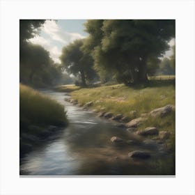 Stream In The Woods 38 Canvas Print