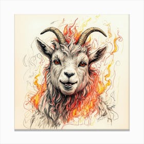 Goat Of Fire 15 Canvas Print