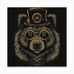 Steampunk Bear 23 Canvas Print