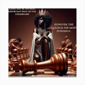 The Queen Is The Mostpowerful Piece In Chess (3) Canvas Print