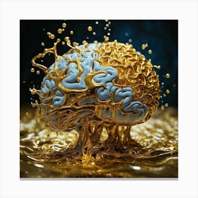 Brain In Water Canvas Print