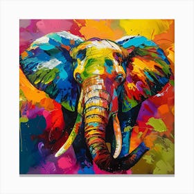 Colorful Elephant 10 Canvas Print