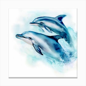 Aqua Ballet: Dolphins' Delight Canvas Print