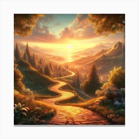 Path To The Sunset Canvas Print